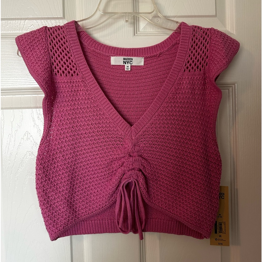 Madden NYC Junior' Flutter Crochet Top